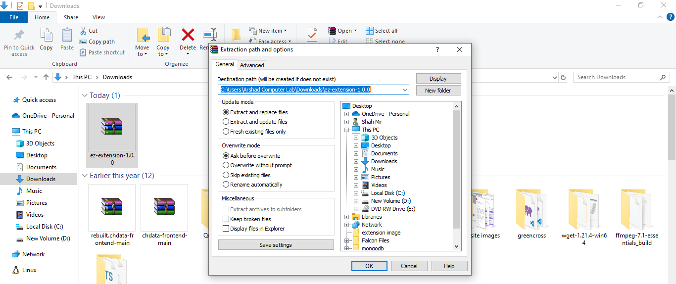Drag and Drop Extension
