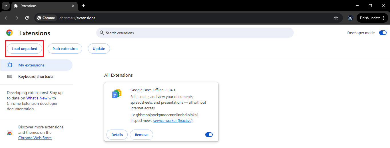 Drag and Drop Extension